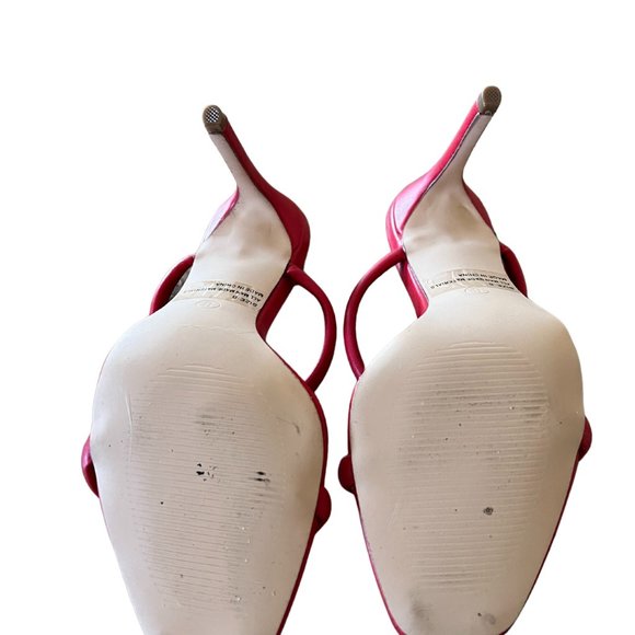 Lulu's Red Leather Heel Size 8 - Picture 4 of 5